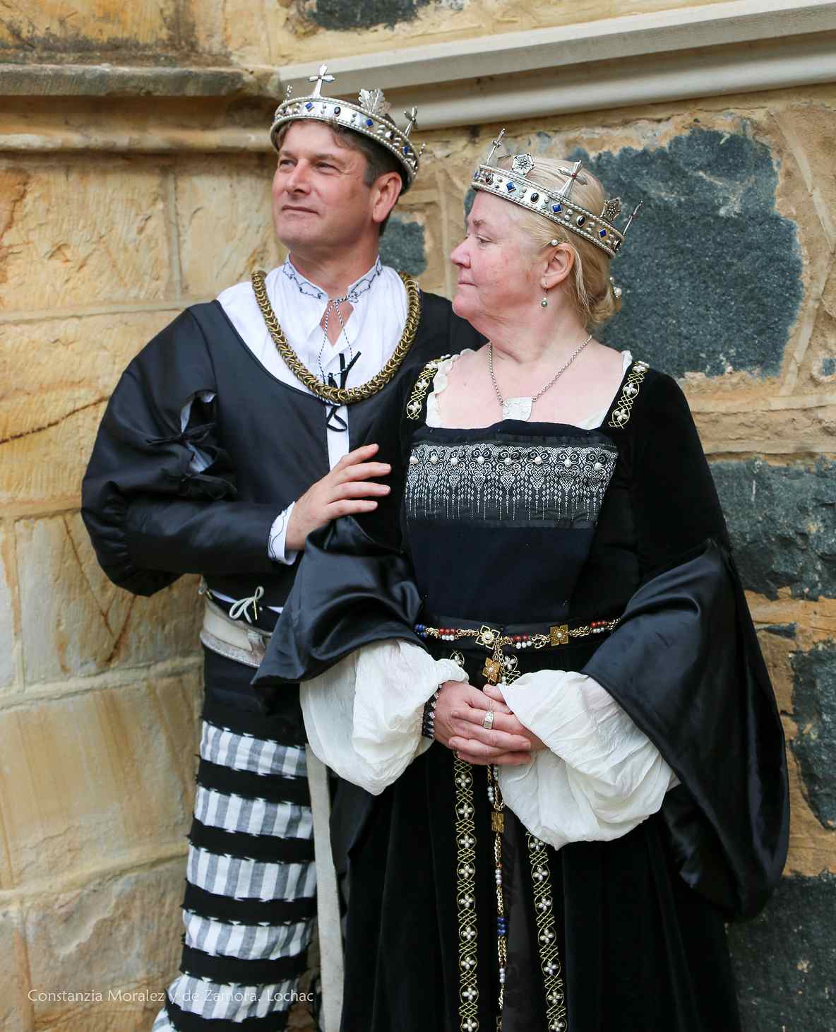 King Ratbot and Queen Katherine on the day of  their Coronation as the 42nd Crown of Lochac