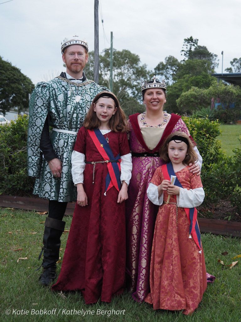 King Kitan and Queen Alesia, with children